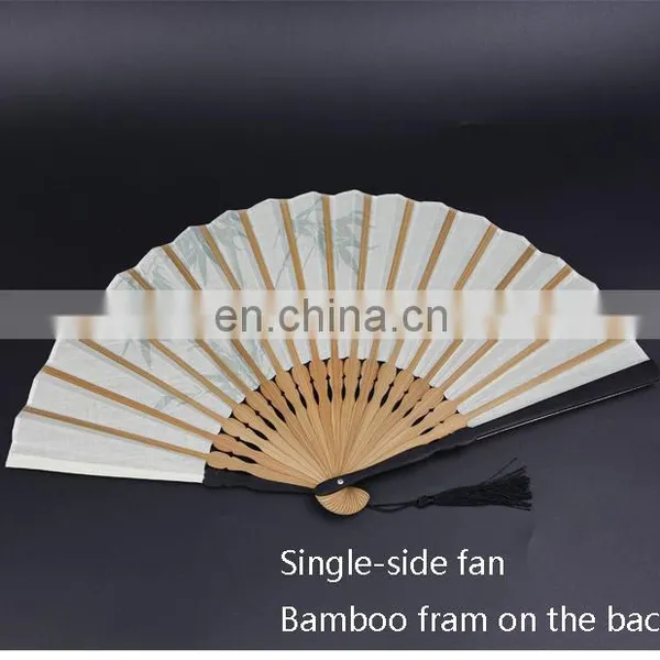 2021 Wholesale Custom Printed Logo Folding High Quality Personalized Bamboo Hand Held Fan photo-4