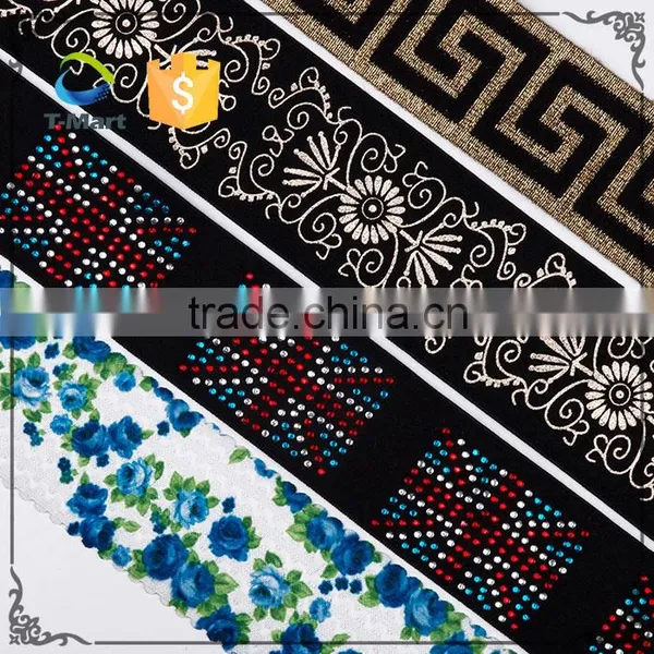 High Quality Spandex Decorative Color Textile Jacquard Fabric Elastic Band photo-6