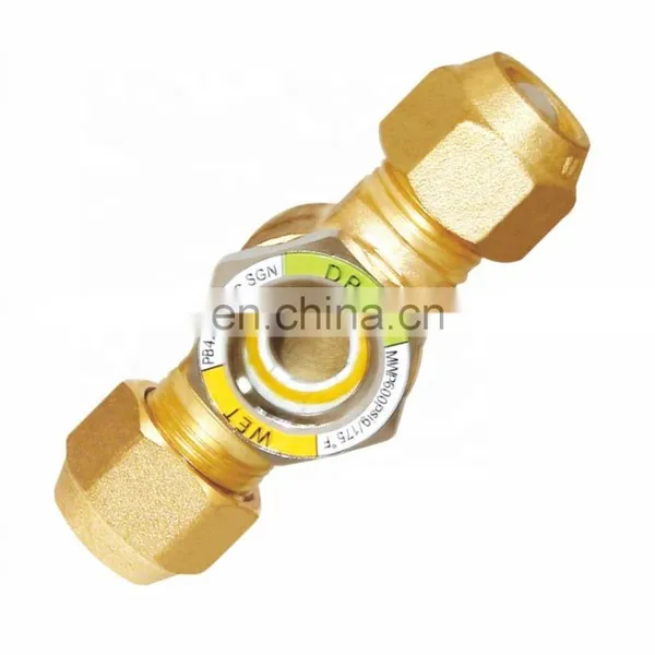 Refrigeration SGN-SAE Solder Welding Copper Brass Flare Oil Level HVAC System ODF R134a R22 R410 Sight Glass photo-5