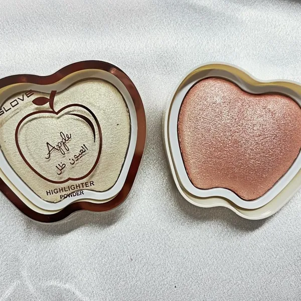 Factory OEM Apple Shape Make up Face Shimmer Highlighter Baked Powder Glow Loose Makeup Highlighter Powder Polvo De Cara photo-3