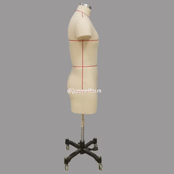Junmei Europe Standard Size 40 Male Half Body Dress Form Fiberglass Upper-Body Sewing Tailoring Men's Half Torso Mannequins photo-3