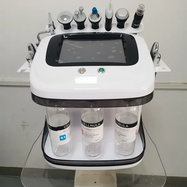 220V/110V Automatische Schwarze Perle Hydro-Gesichtsmaschine mit Bio-RF, Kalthammer, 6 Sonden zur Tiefenreinigung