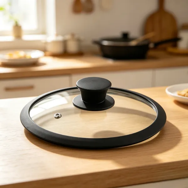 Food Grade BPA Free Silicone Glass Lid Manufacturer Custom Cookware Cover for Frying Pan Saucepan Stock Pot With Silicone Accessories