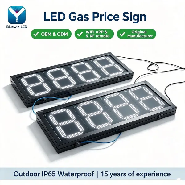 19inch 888.8 White Gas Station Price Sign Led Sign Petrol Station Price Board photo-3