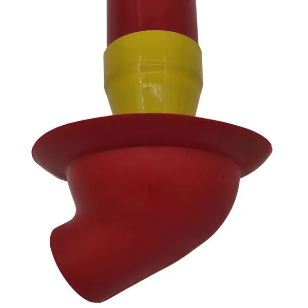 TPR Red Double-Headed Suction High-Pressure Air Toilet Plunger Model 829 Steel Pull Rod Household Kitchen Sink Drain