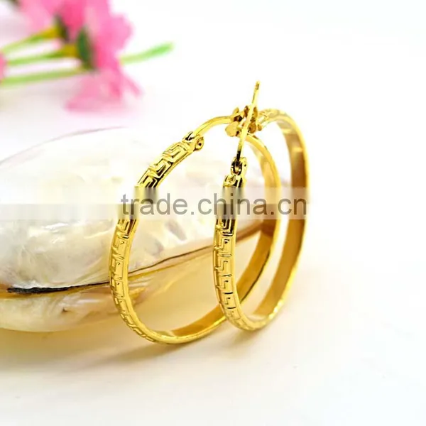 Wholesale Fashion Jewelry Women Wear Jewelry Gold Huggie Earrings photo-3