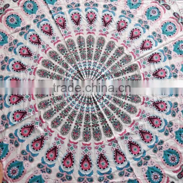 Cotton Round Beach Towel Mandala Turkish Throw Roundies Table Cover photo-3