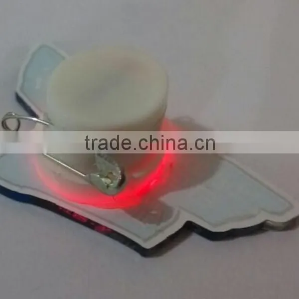 Flashing Light Pin Badges for Cheap Plastic Material photo-3