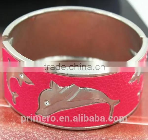 Gypsy Dolphin Gold Color Vintage Enamel Bracelet Bangle Cuff Jewelry For Woman photo-4