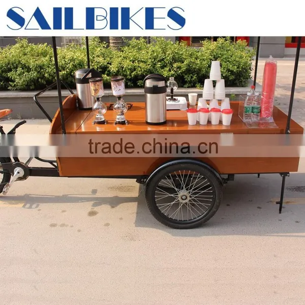 High Quality Fast Food Cart Mobile Cafe on Trikes for Sale photo-6
