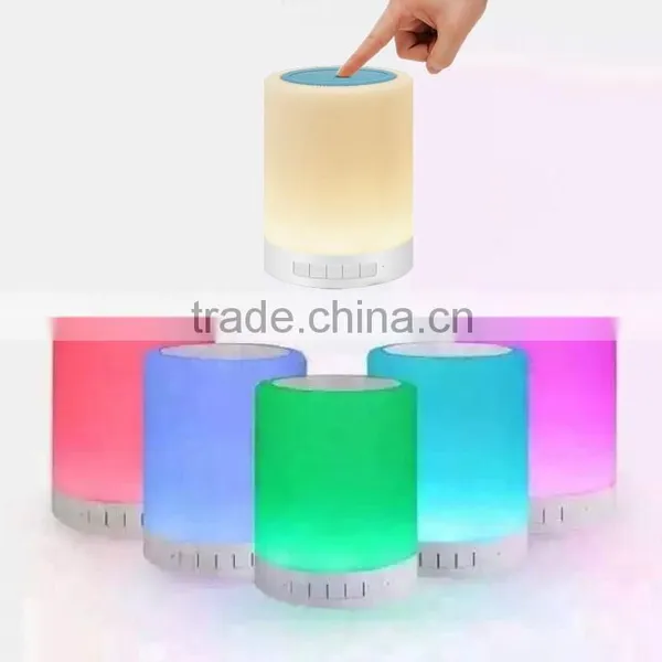Portable 2.0 Active Touch Sensor Wireless Mini Bluetooth Speaker With Led Light photo-2