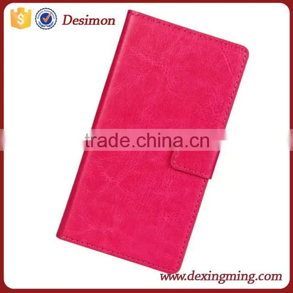 Crazy Horse Custom LOGO Cheap Price for Xiaomi Redmi Note Leather Case photo-5