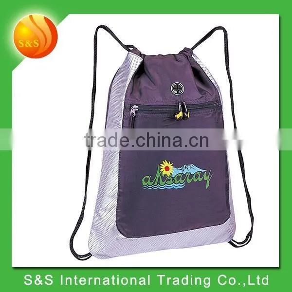 Bright Nice Design Drawstring Shoe Bag With Zipper Pocket and CD Holder photo-3