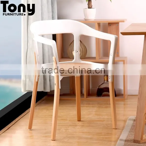 Classic Wood Living Furniture Steelwood Chair Metal Concise Wooden Chair