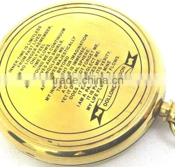 NAUTICAL VINTAGE BRASS POCKET COMPASS WITH POLISH WOODEN CASE 13509 photo-2