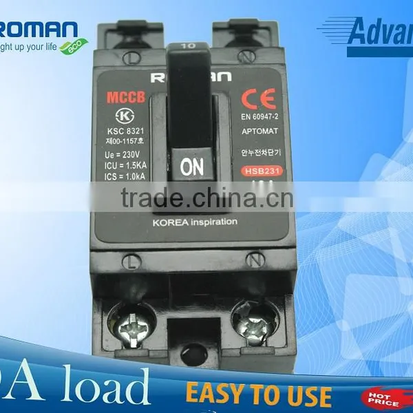 2P, Rated Current 10A, MCCB,mini Circuit Breaker