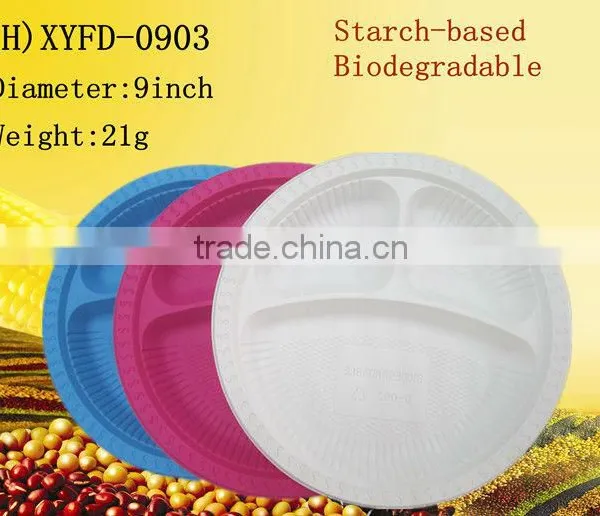 9 Inch Cornstarch Disposable Dinner Plates&dishes photo-4