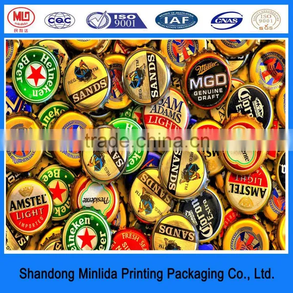 Food Grade Custom Brand Logo Label Beer Bottle Caps