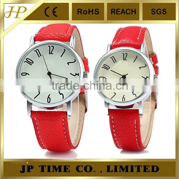 Business Quartz Leather Band Alloy Case New Couple Lover Wrist Watch photo-4