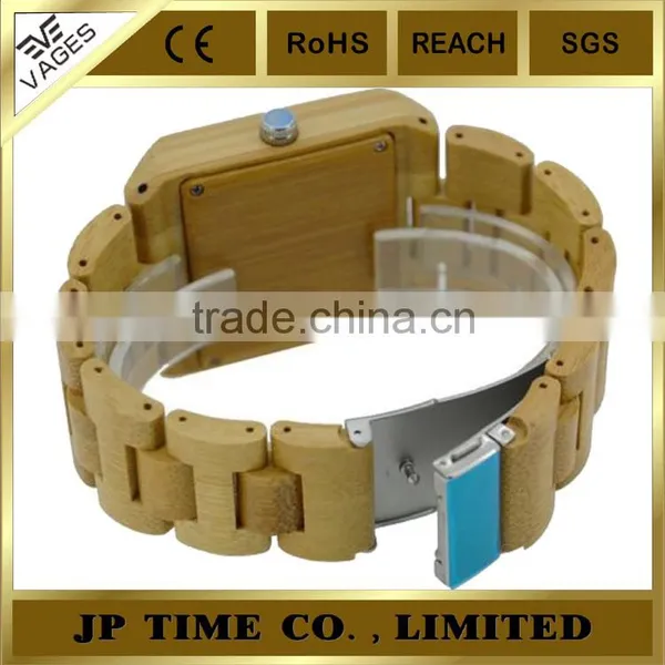 Unisex Handcrafted Mens Luxury Style Men Natural Bamboo Day Date Watch photo-2