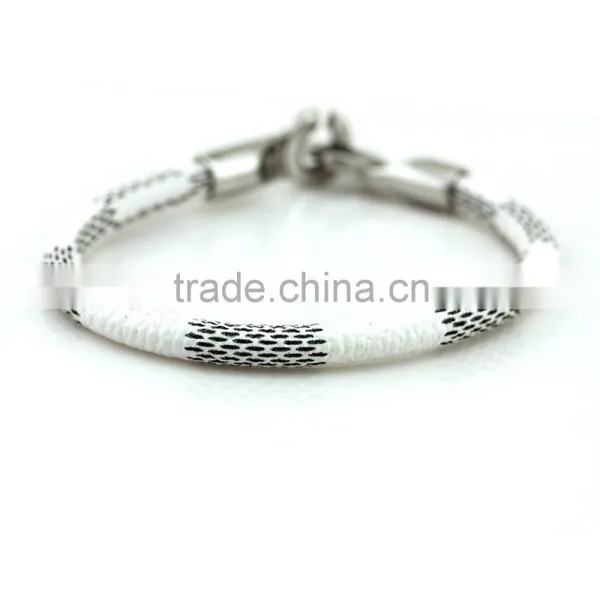 Faux Leather Wrap Bracelets,316 Stainless Steel Fake Leather Cuff ,fashion PU Wristbands photo-2