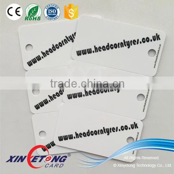 Plastic PVC Card Printed 3 UP Loyalty Card Key Tags photo-2