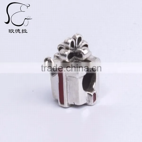 Namel ew New Desing ed Red Enamel Charm Beads photo-2