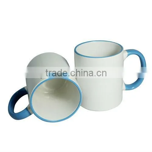 11OZ Ring and Rim Color Mug /sublimation Customized photo-3
