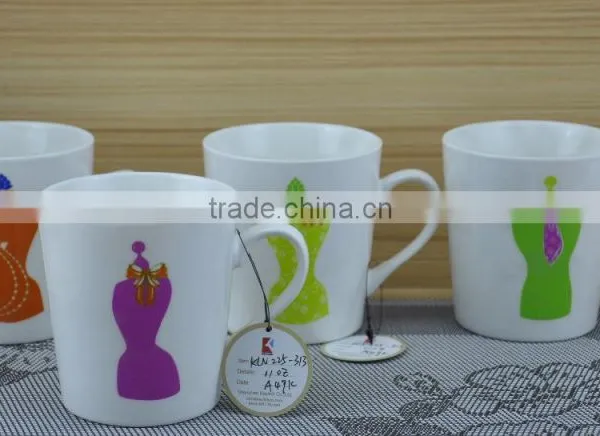 11OZ Golden Plating Design Full Decal Print Coffee Cups, Shiny Surface New Bone China Mug, KL8009-306 photo-4
