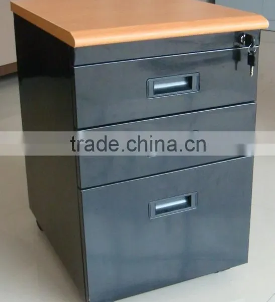 Small Movable Steel File Cabinet Under Office Desk photo-2