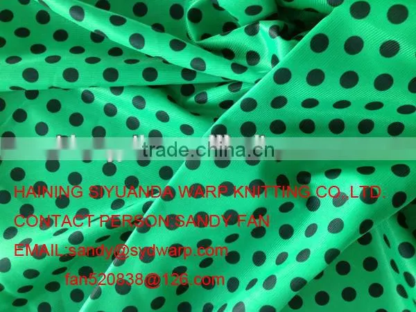Nice Quality Printed Polyester Tricot Fabric