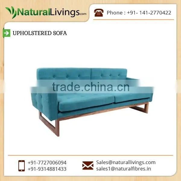 Comfortable Leather Material Upholstered Sofa With 2 Seating Space