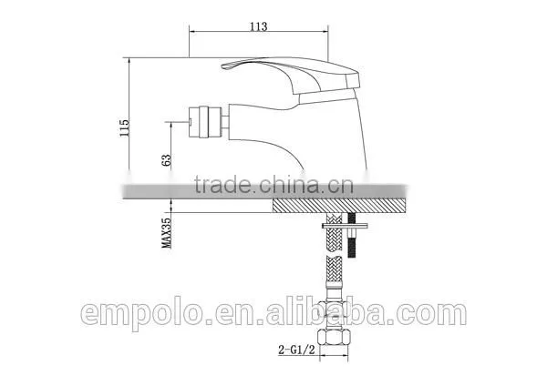 Ceramic Valve Core Chrome Surface Finishing Bidet Faucet 62 5001 photo-2