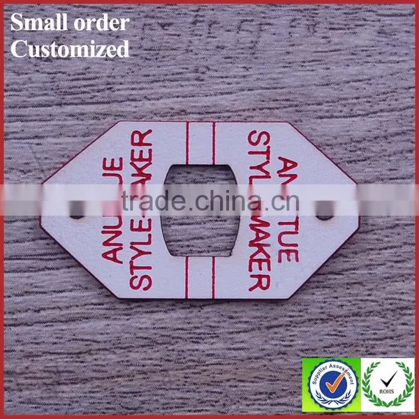 New Design Leather Fiber Pocket Fold Decoration Printed Clothing Brand Label photo-3