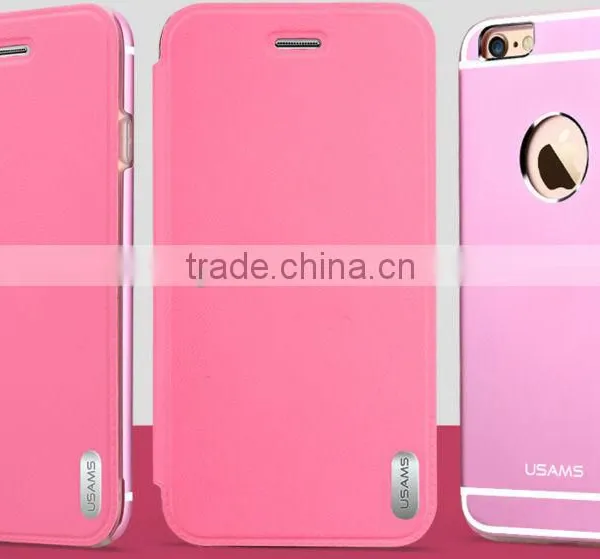 USAMS PC+TPU+Metal Flip Case for Iphone 6/6plus