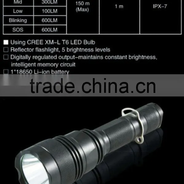 F18 Xm-l t6 Led Rechargeable Camping Police Torch Flashlight photo-5