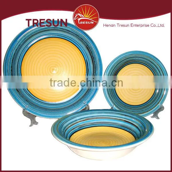 Round Shape 18pcs Handpainted Ceramic Dinnerware/stoneware Dinnerset Tableware Made in China photo-4