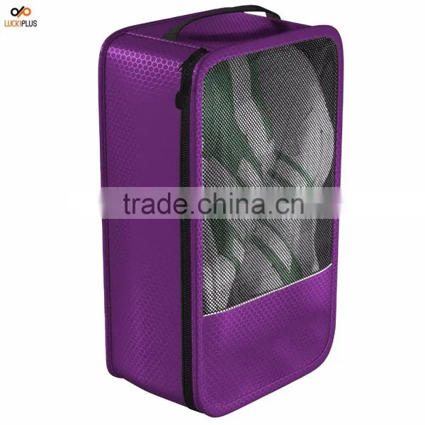 Luckiplus Shoe Bag - Convenient Packing System For Your Shoes When Traveling Purple