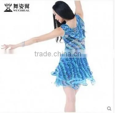 Wuchieal Belly Dance Costume for Performance, Ladies Sexy Leopard Dress photo-5