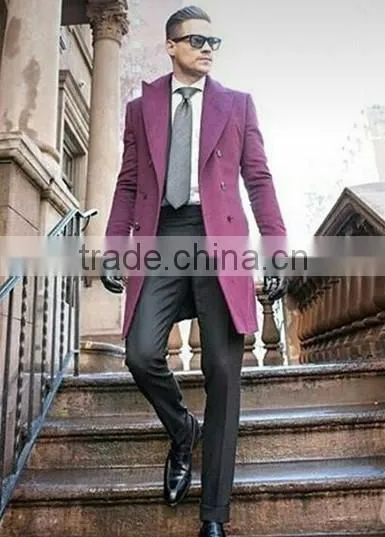 Glam 2016 Slim Fit Purple Latest Coats Design for Men photo-2
