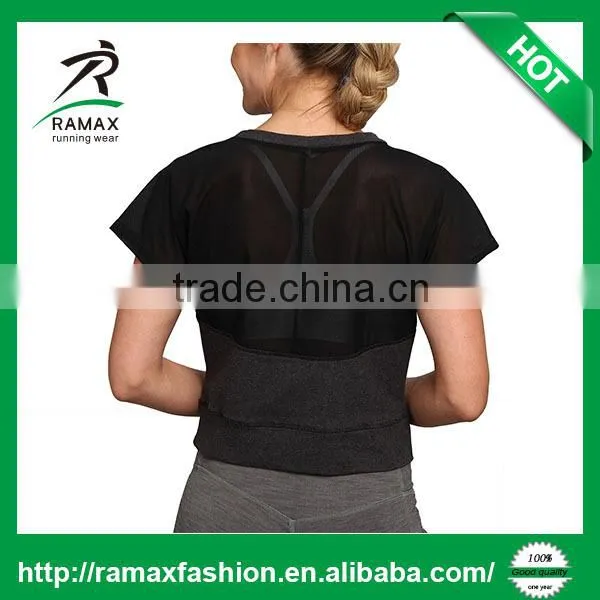 Ramax Custom Women Sports French Terry Wholesale Crewneck Short Sleeve Sweatshirt Tops photo-3