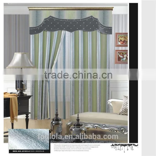 New Stripe Jacquard Window Curtain Fabric Yarn Dyed Jacquard Curtain Material Curtain Fabric photo-5