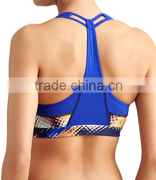 Woman Jogging Wear Printed Bra Top Trendy Gym Bralette photo-2