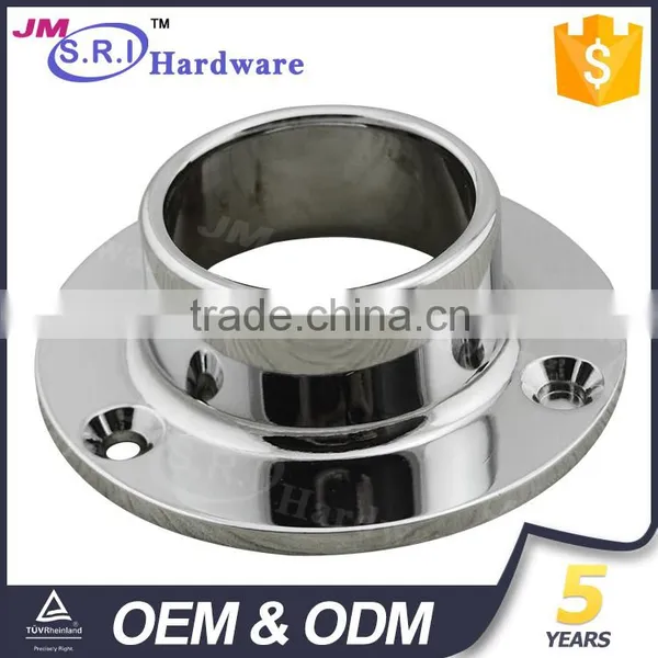 Round Shape Zinc Alloy Wardrobe Hanging Rail Bracket photo-3