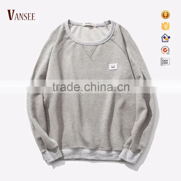 crew neck raglan sleeves plain sweatshirt without hood vintage