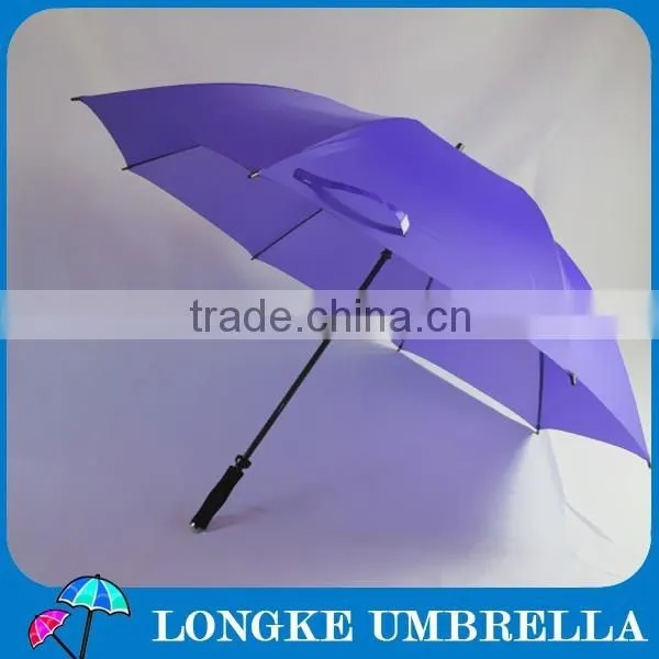 30" Purple Golf Umbrella Manual Open Windproof Frame photo-5