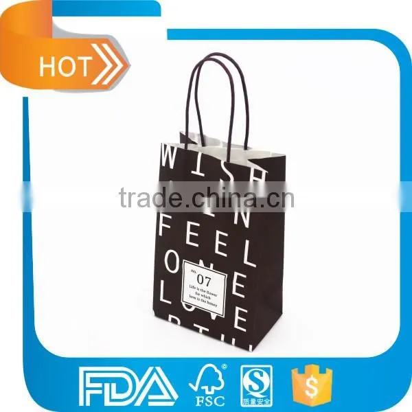 Custom Design Logo Printed Kraft Paper Shopping Bag for Small Product With Handle photo-3
