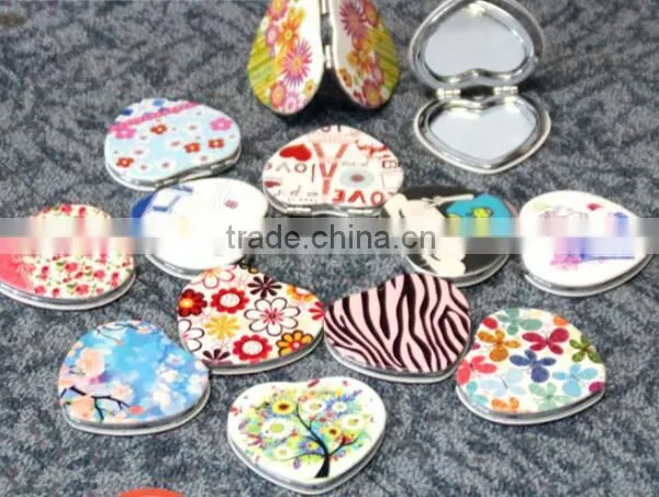 Unique Desktop Compact Mirror PU Leather Makeup Cosmetic Mirror Foldable Table Mirror photo-3