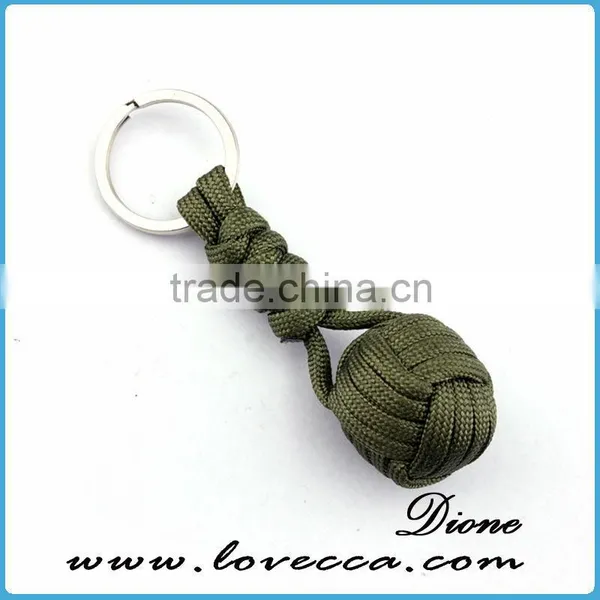 Hot Sale High Quality Black Metal Keychain Waves Style Paracord Keychain Accessories photo-3