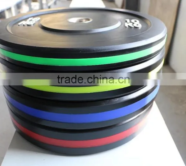 Colour Crossfit Weighlifting Rubber Bumper Plate 5KG 10KG 15KG 20KG 25KG photo-2